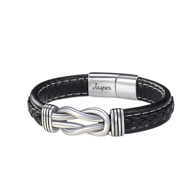 Til Min Søns - Mor Og Søn Forenet Sammen For Evigt - Personlig Infinity Armbånd