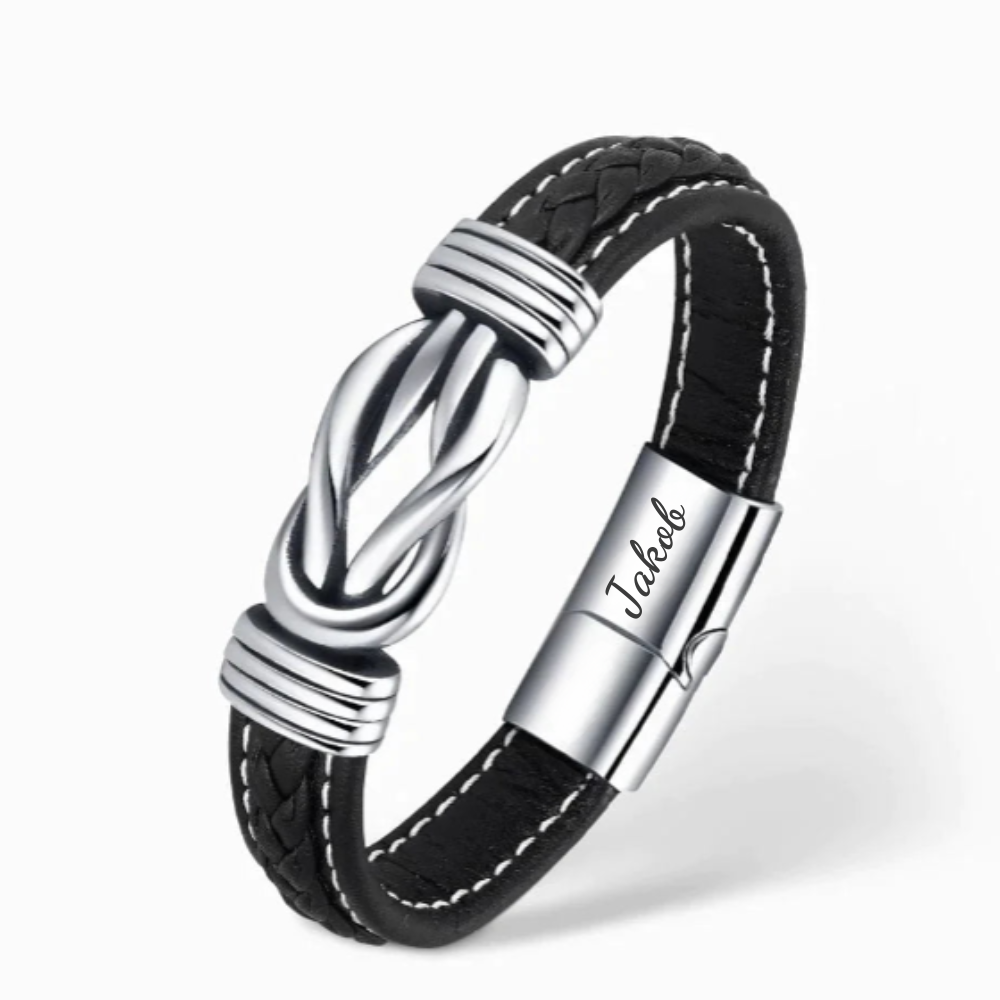 Til Min Søns - Mor Og Søn Forenet Sammen For Evigt - Personlig Infinity Armbånd